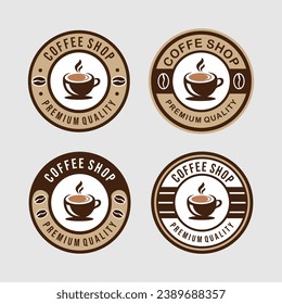Coffee shop logo set collection concept