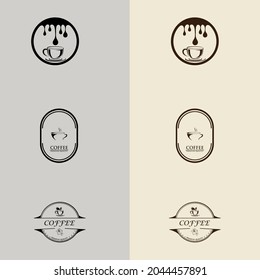 Coffee shop logo. Coffee Logo. Set of modern vintage coffee shop logos. Vector illustration.