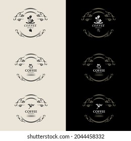 Coffee shop logo. Coffee Logo. Set of modern vintage coffee shop logos. Vector illustration.