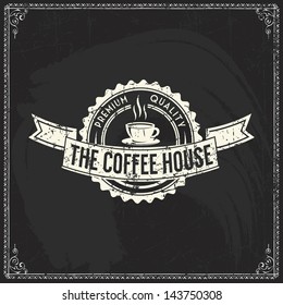 Coffee Shop Logo Sign Chalkboard Icons New Grunge Cafe White Coffee Shop Sketches And Script Symbols On A Blackboard Coffee Shop Logo Sign Chalkboard Icons New Grunge Cafe White Tan Classic Star Bean