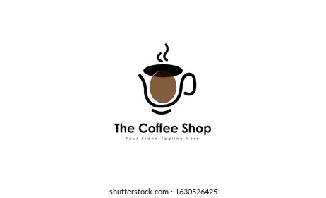 coffee shop logo with a simple but very interesting concept