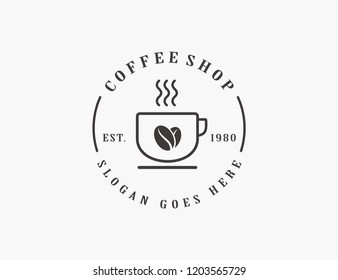 Coffee, coffee shop logo template