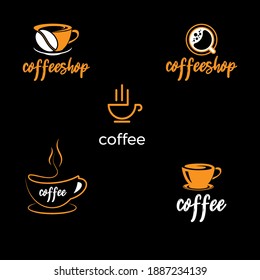 Colección de plantillas de logotipo de cafetería