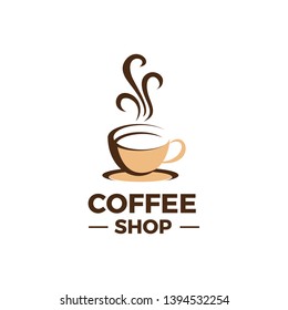 coffee shop logo template. hot coffee logo vector eps 10