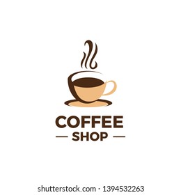 coffee shop logo template. hot coffee logo vector eps 10