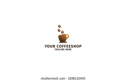 coffee shop logo template or icon