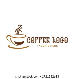 Coffee, coffee shop logo template illustration.