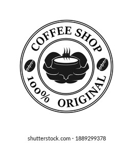 Coffee shop logo template illustration