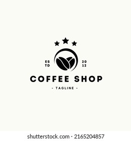 coffee shop logo template illustration design vector
