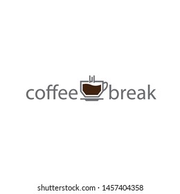Coffee shop logo template natural abstract coffee cup with steam coffee house emblem creative cafe logotype modern trendy symbol design vector illustration