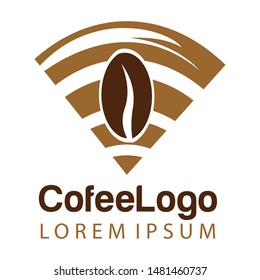 Coffee shop logo template, natural abstract coffee cup with steam, coffee house emblem, creative cafe logotype, modern trendy symbol design vector illustration isolated on white background sign