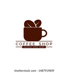 Coffee shop logo template. Professional services for branding your company, organization, and business.