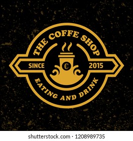Coffee Shop logo template retro design style