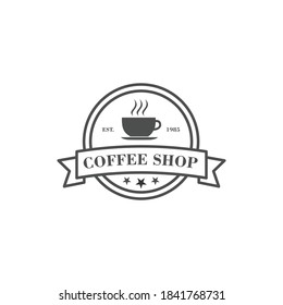 coffee shop logo template vector