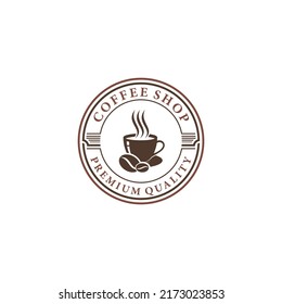 coffee shop logo template vector in white background