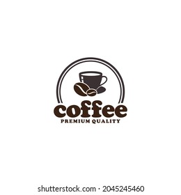 coffee shop logo template in white background