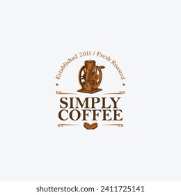 Coffee Shop logo, this logo can be used for Coffee shop which give ambient of traditional coffee. 