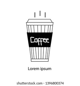 Coffee shop logo vector, coffee cup icon design, web icon, business sign