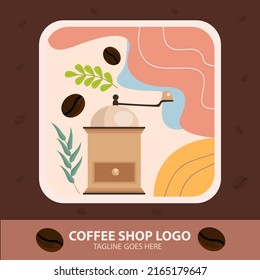 Coffee shop logo vector design
