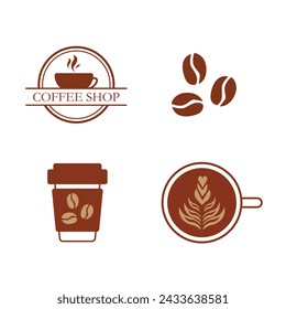 Coffee Shop Logo. Coffee Logo. Coffee Vector Logo Design. EPS10