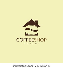coffee shop logo vector design template