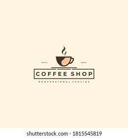 coffee shop logo vector emblem vector elements stock illustration.