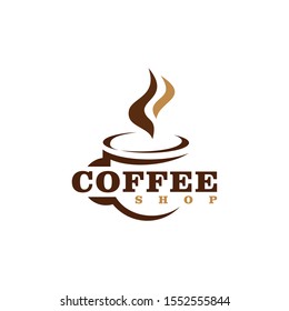 Coffee Shop Logo Design Element Vintage Stock Vector (Royalty Free ...