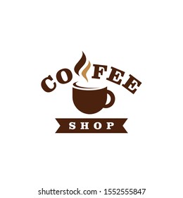 Coffee Shop Logo Vector Icon Design