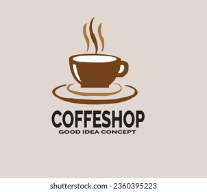 Coffee shop logo vector icon design