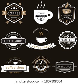 coffee shop logo vector illustration