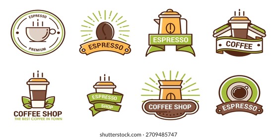Ilustración vectorial del logotipo de la cafetería