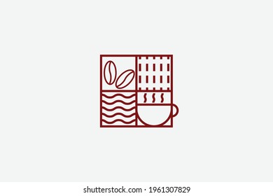 Coffee shop logo vector modern illustration