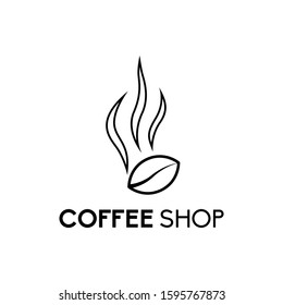 Coffee Shop Logo Vector Simple design icon.