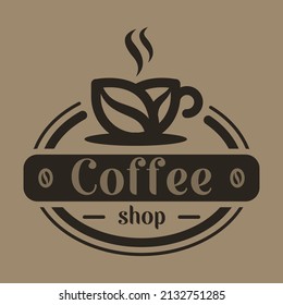 Coffee shop logo vector symbol