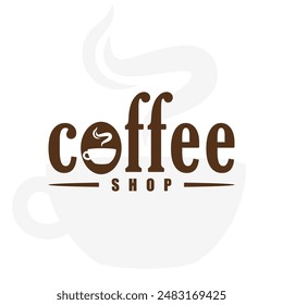 coffee shop logo vector template design illustration