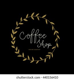 coffee shop logo vector logo template. hand drawing logo.