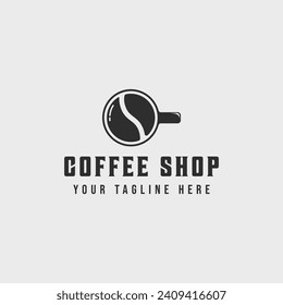 coffee shop logo vintage vector illustration template icon graphic design