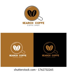coffee shop logo, which consists of elements of coffee beans and cups. symbolizes a company in the beverage sector, namely coffee. vol 1