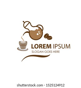 Coffee shop logo with white background. Can be used for coffee shop, company logo or coffee product symbol