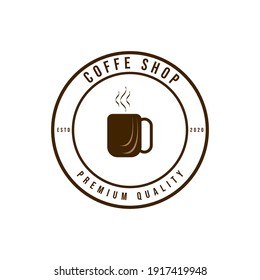 Coffee Shop Logos, Badges and Labels Design Elements set. Cup, beans, cafe vintage style objects retro vector illustration.
