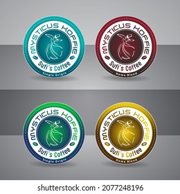 Coffee Shop Logos, Badges and Labels Design Elements set. Cup, beans, cafe vintage style objects retro vector illustration.