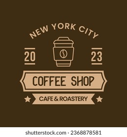 Coffee Shop Logos, Badges and Labels Design Isolated. Cup, coffee, cafe vintage style objects retro vector illustration isolated