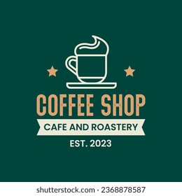 Coffee Shop Logos, Badges and Labels Design Isolated. Cup, coffee, cafe vintage style objects retro vector illustration isolated