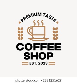 Coffee Shop Logos, Badges and Labels Design Isolated. Cup, coffee, cafe vintage style objects retro vector illustration isolated