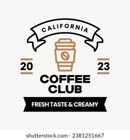 Coffee Shop Logos, Badges and Labels Design Isolated. Cup, coffee, cafe vintage style objects retro vector illustration isolated