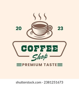 Coffee Shop Logos, Badges and Labels Design Isolated. Cup, coffee, cafe vintage style objects retro vector illustration isolated