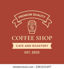 Coffee Shop Logos, Badges and Labels Design Isolated. Cup, coffee, cafe vintage style objects retro vector illustration isolated