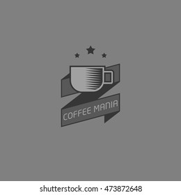 Coffee Shop Logos, Badges and Labels Design Elements. Cup, beans, cafe vintage style objects retro vector illustration.