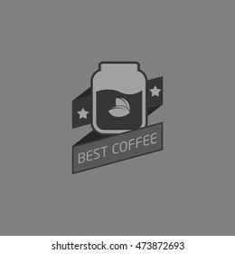 Coffee Shop Logos, Badges and Labels Design Elements. Cup, beans, cafe vintage style objects retro vector illustration.