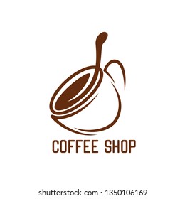 coffee shop logos, label, badge with text space for your slogan / tagline,  vector illustration
